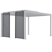 IDMarket - Set di 2 persiane modulari a pergola grigio antracite