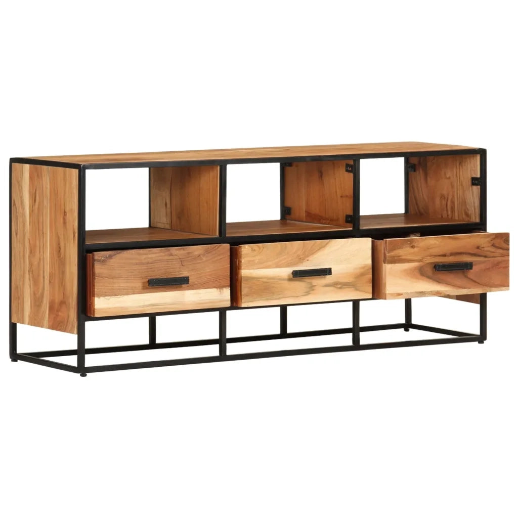 Mobile Porta TV-Mobile per TV-Credenza TV 110x30x45 cm in Legno Massello di Acacia