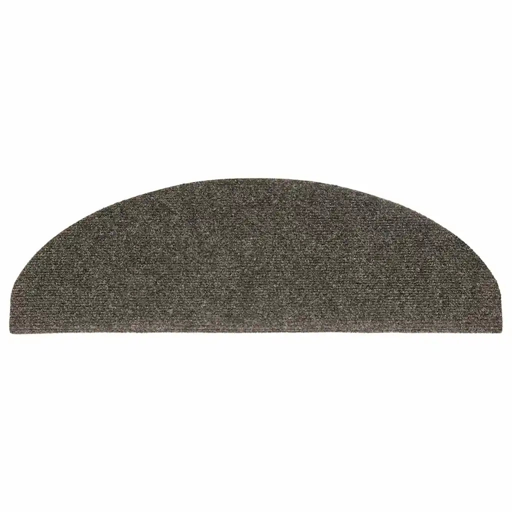 Tappetini per scale autoadesivi 15 pz 65x21x4 cm Antracite Semicircolari Grandi 322353