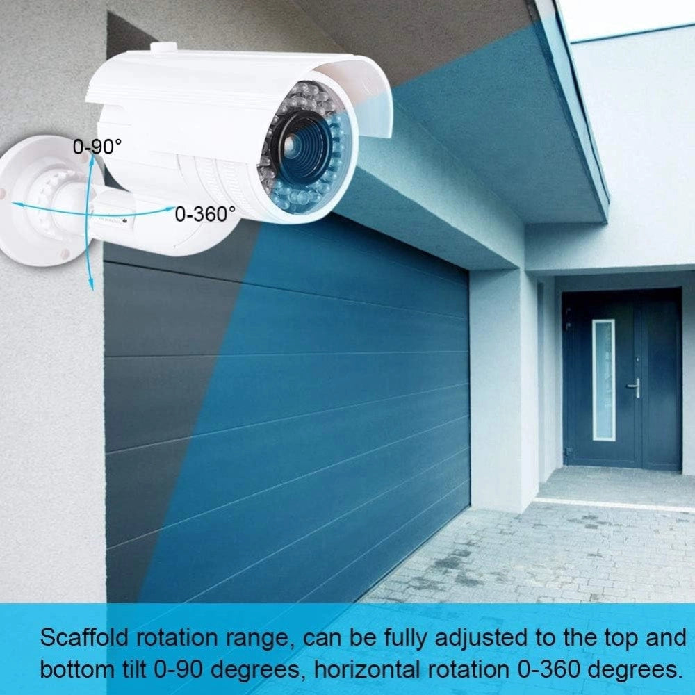 Trade Shop - Telecamera Finta Dummy Con Led Ir Lampeggiante Camera Videosorveglianza Staffa -