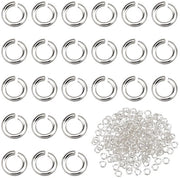 Connettori a O per gioielli 200 pezzi - 925 Sterrino - Anello di connessione aperto - Diametro 2,5 mm