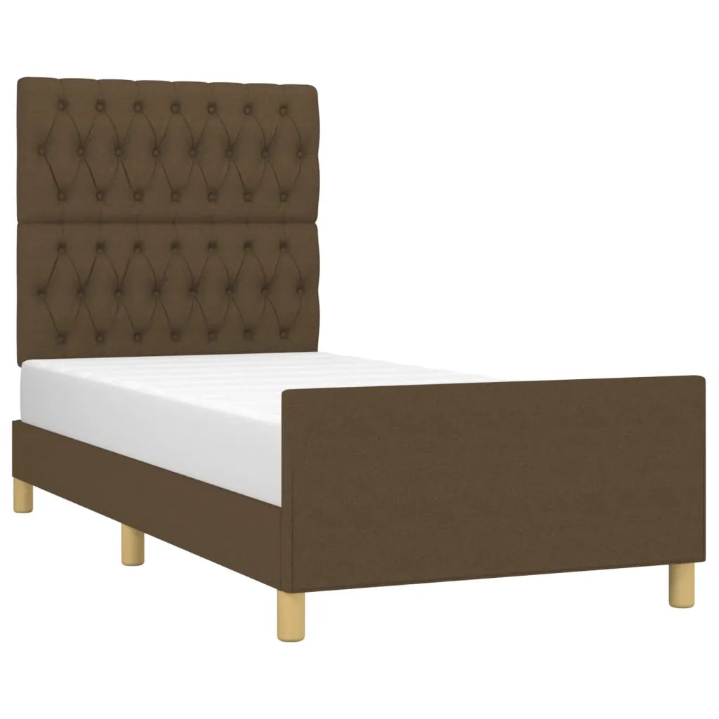 Giroletto senza Materasso Marrone Scuro 90x190 cm Tessuto 3125263