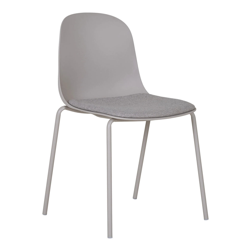 Set di 2 Sedie Madalena, Grigio, Plastica, 53x50x85 cm