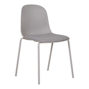 Set di 2 Sedie Madalena, Grigio, Plastica, 53x50x85 cm