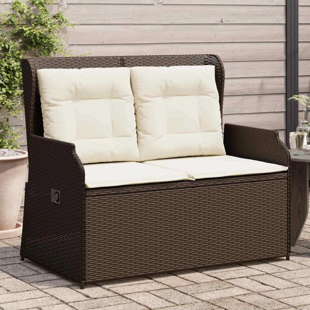 Panchina da Giardino | Panca da Giardino Marrone polyrattan