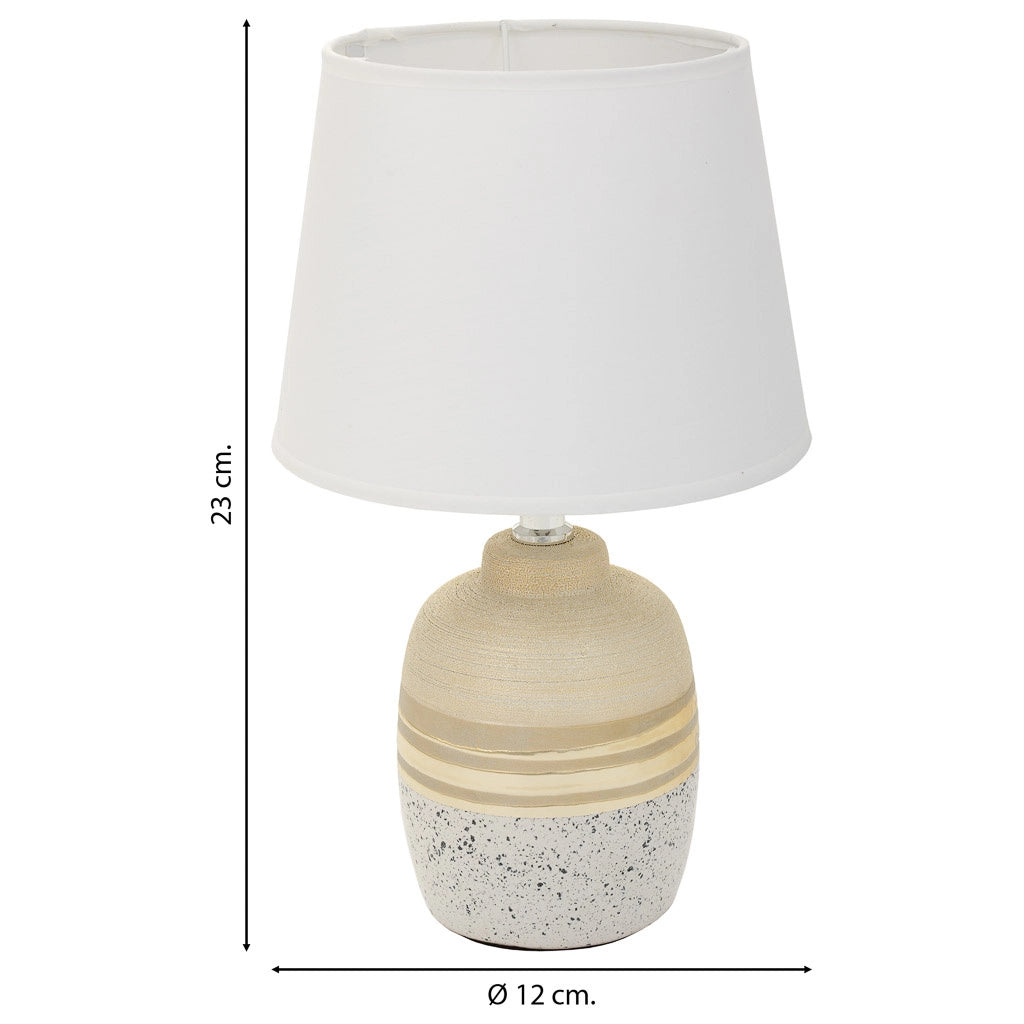 Lampada da tavolo in ceramica dorata 12x12x23h