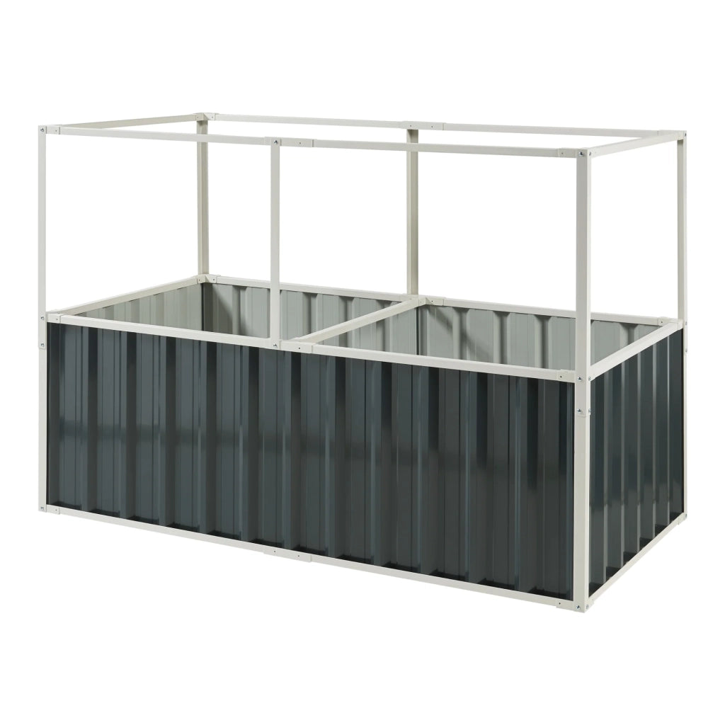 Fioriera rialzata 174 x 90 x 118 cm verde antracite 03_0009500