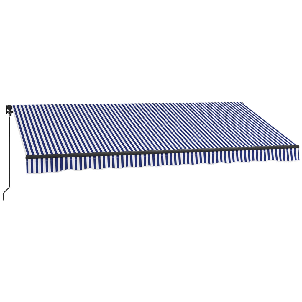 Tenda da sole per terrazza ¨C Zephmum ¨C Blu e bianco 400x300 cm