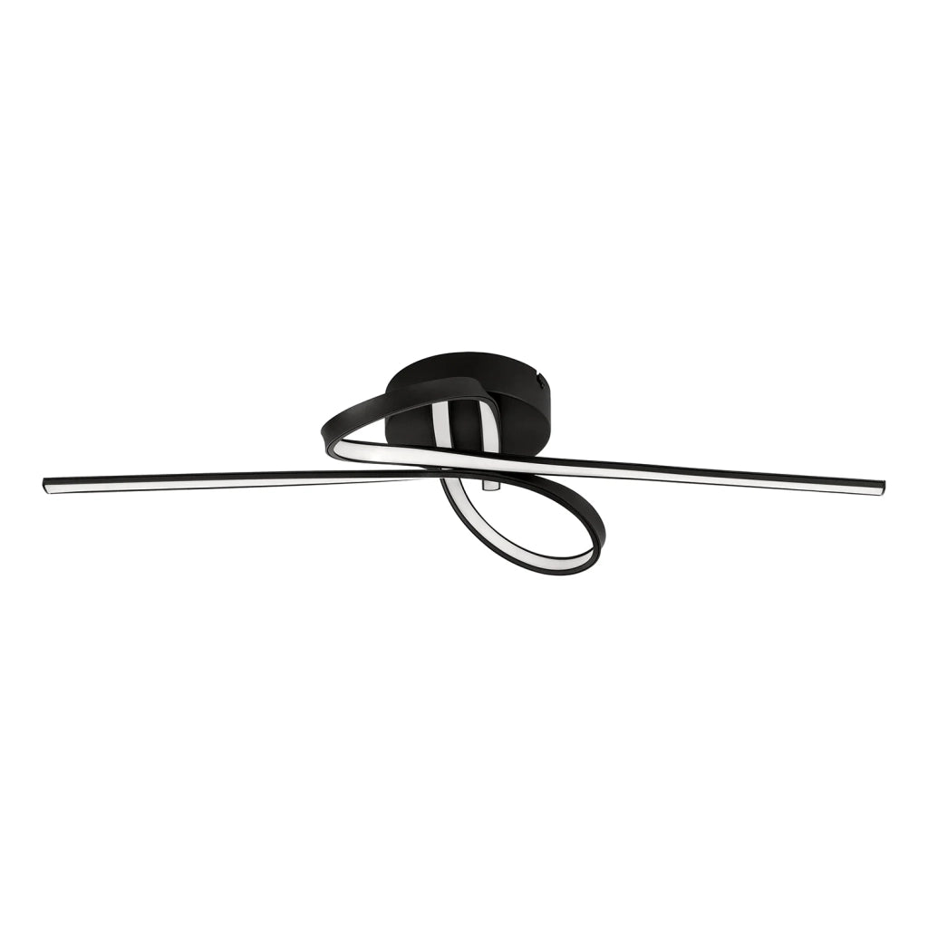 Plafoniera Minimal Selvina 1 Acciaio Nero Luce Led Integrato 19W