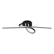 Plafoniera Minimal Selvina 1 Acciaio Nero Luce Led Integrato 19W
