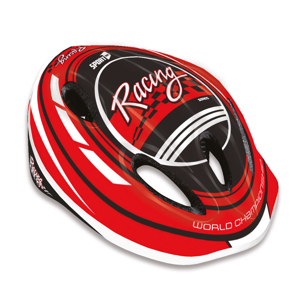 Casco EASY BOY Aereodinamico per Bambini Misura 52-56 cm con Fori di Aerazione Rosso o Blu