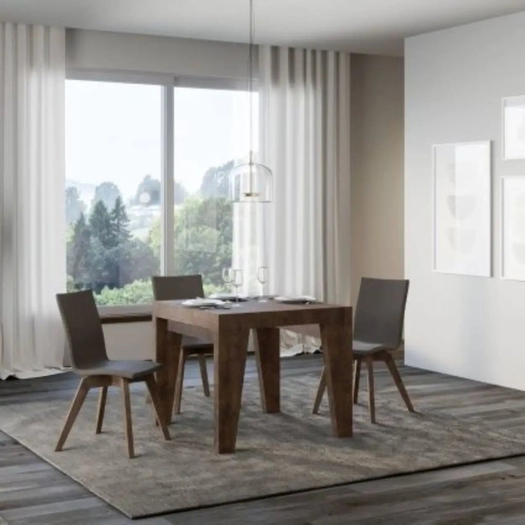Tavolo allungabile 90/246x90 cm Naxy Premium colore noce