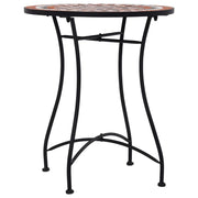 Tavolino da Bistrot con Mosaico Marrone 60 cm in Ceramica 46713