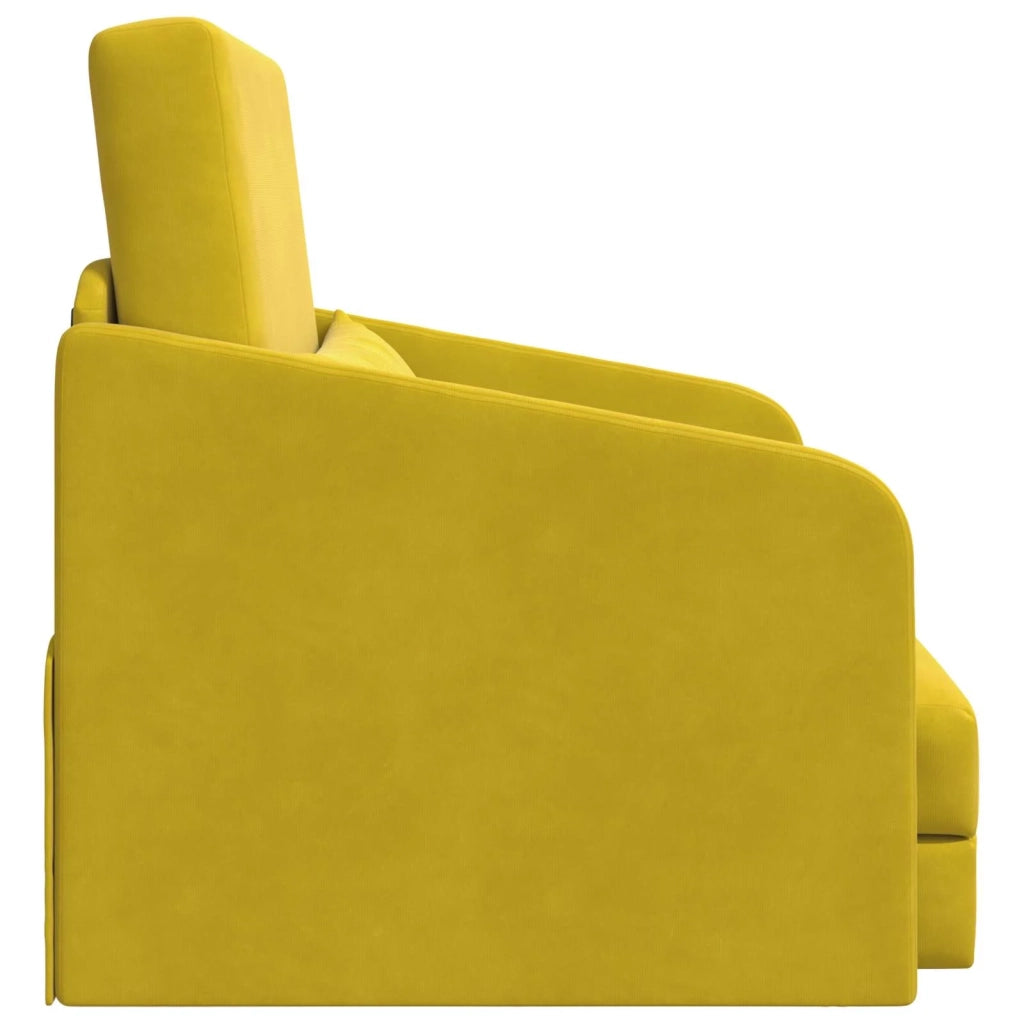 Divano letto Giallo 65 x 80 x 83 cm Velluto 4106653