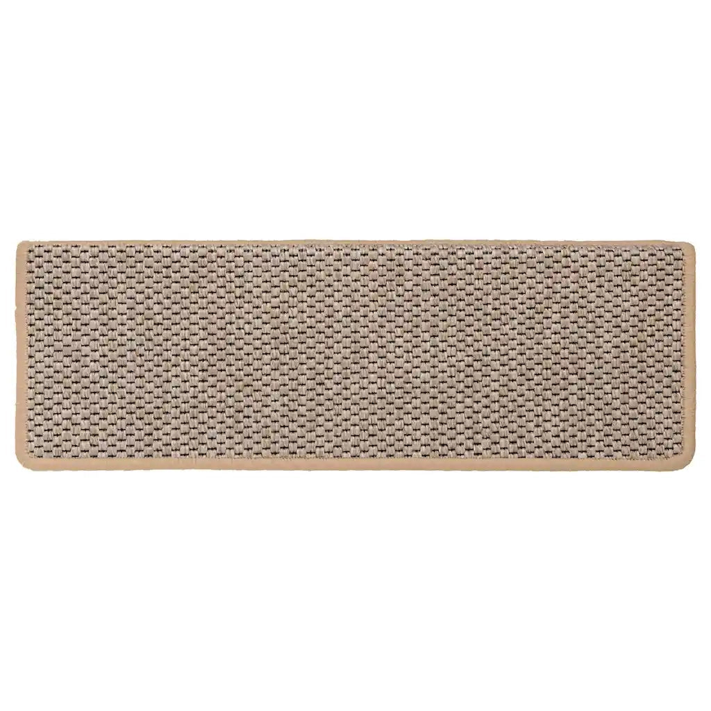 Tappeti Adesivi Scale Aspetto Sisal 30pz 65x21x4cm Beige Chiaro 3365892