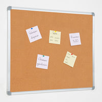 Lavagna con Fondo in Sughero 90x60 cm in Alluminio Silver