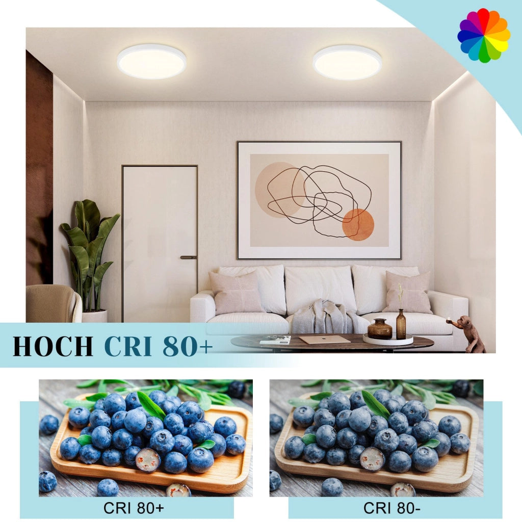 ZMH Lampada da soffitto LED piano 18cm 15W bianco 4000K moderna per cucina corridoio camera letto