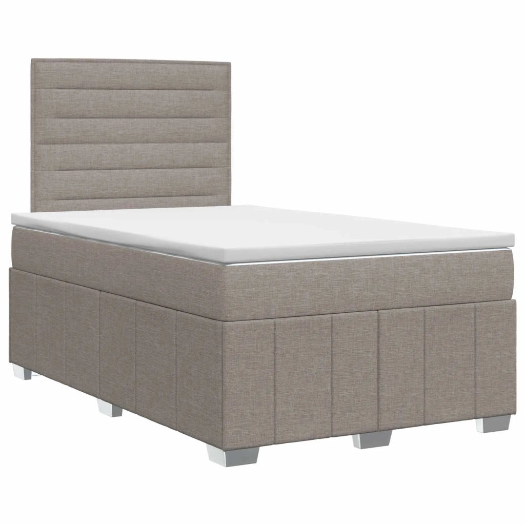 Letto box spring con materasso Tortora 120 x 190 cm Tessuto 3454089