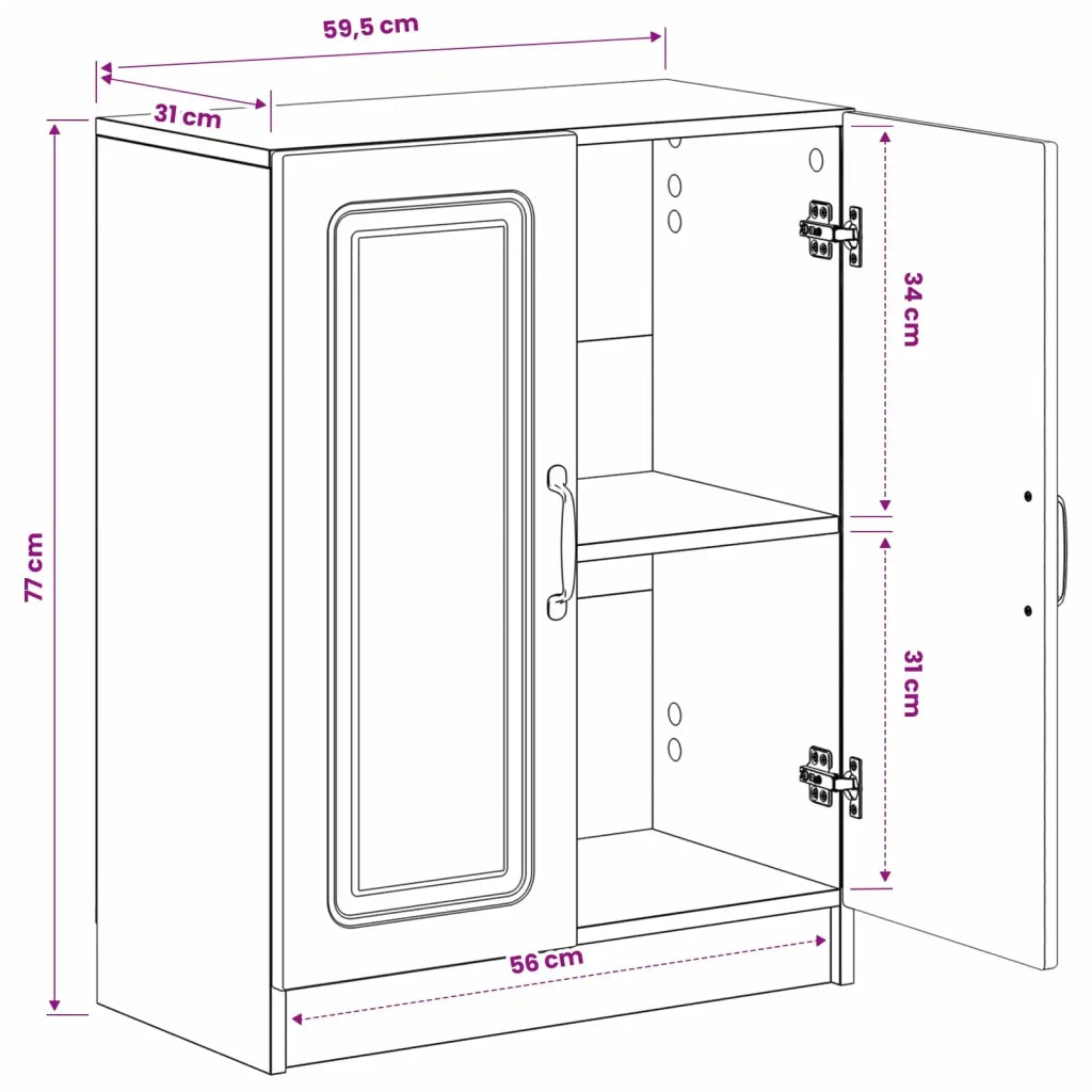 Mobiletto da Bagno UTRECHT Bianco 59,5 x 31 x 77 cm 897715