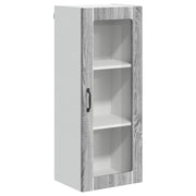 Pensile da cucina | Mobile in vetro da parete LUCCA Grigio Sonoma 40 x 31 x 100 cm
