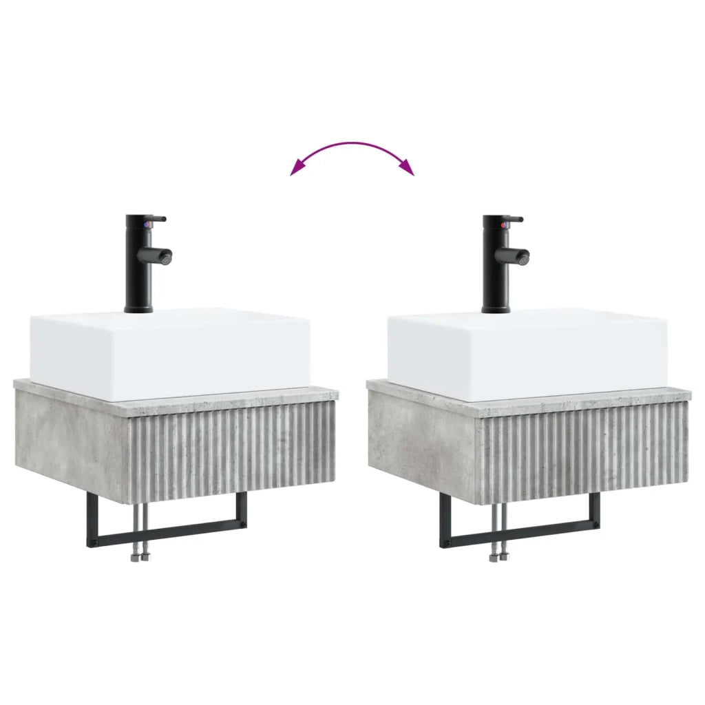 Lavabo da Parete Grigio Cemento 40 x 41 x 39 cm CFW7798062