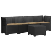 Divano da Giardino a 4 Posti con Cuscini in Stile Rattan PP 3443856