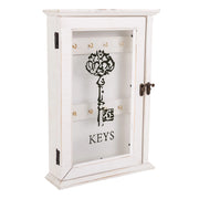 Cassetta portachiavi in legno bianco 23x7,5x34h