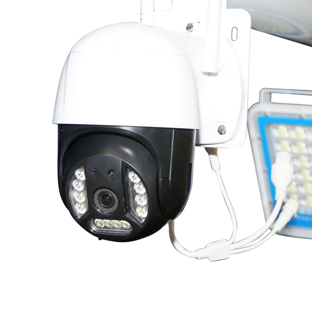 Lampada LED da 200 W con pannello solare da 50 W e telecamera di sorveglianza Wi-Fi Breckner Germany