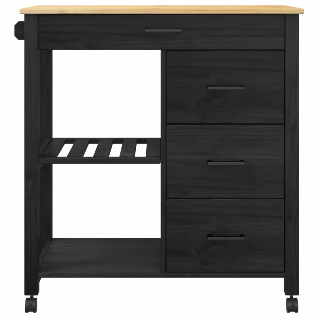 Carrello da Cucina MONZA Nero 84 x 40 x 88,5 cm CFW9632394