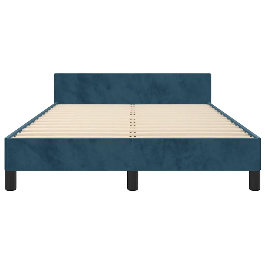 Giroletto senza Materasso-Struttura Letto Blu Scuro 120x200 cm in Velluto 401733