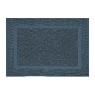Tappeto bagno scendi doccia 100% cotone turchese cobalto 45x65 cm