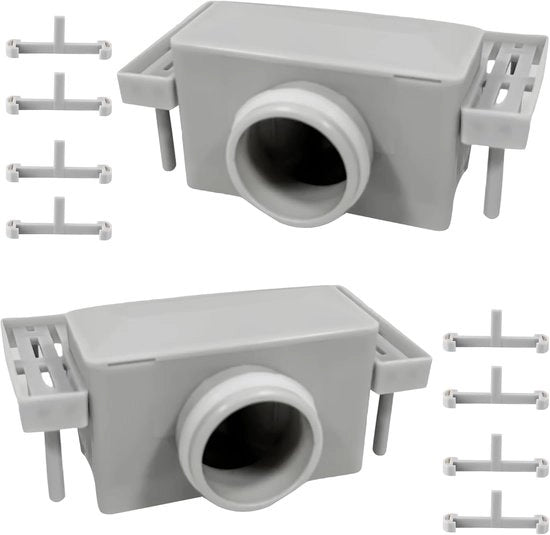Sifone con filtro per odori e set di setole per capelli - adatto per doccia - plastico - 2 pezzi