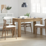 Tavolo da Pranzo Rovere Artigianale 120x60x76 cm in Truciolato 855903