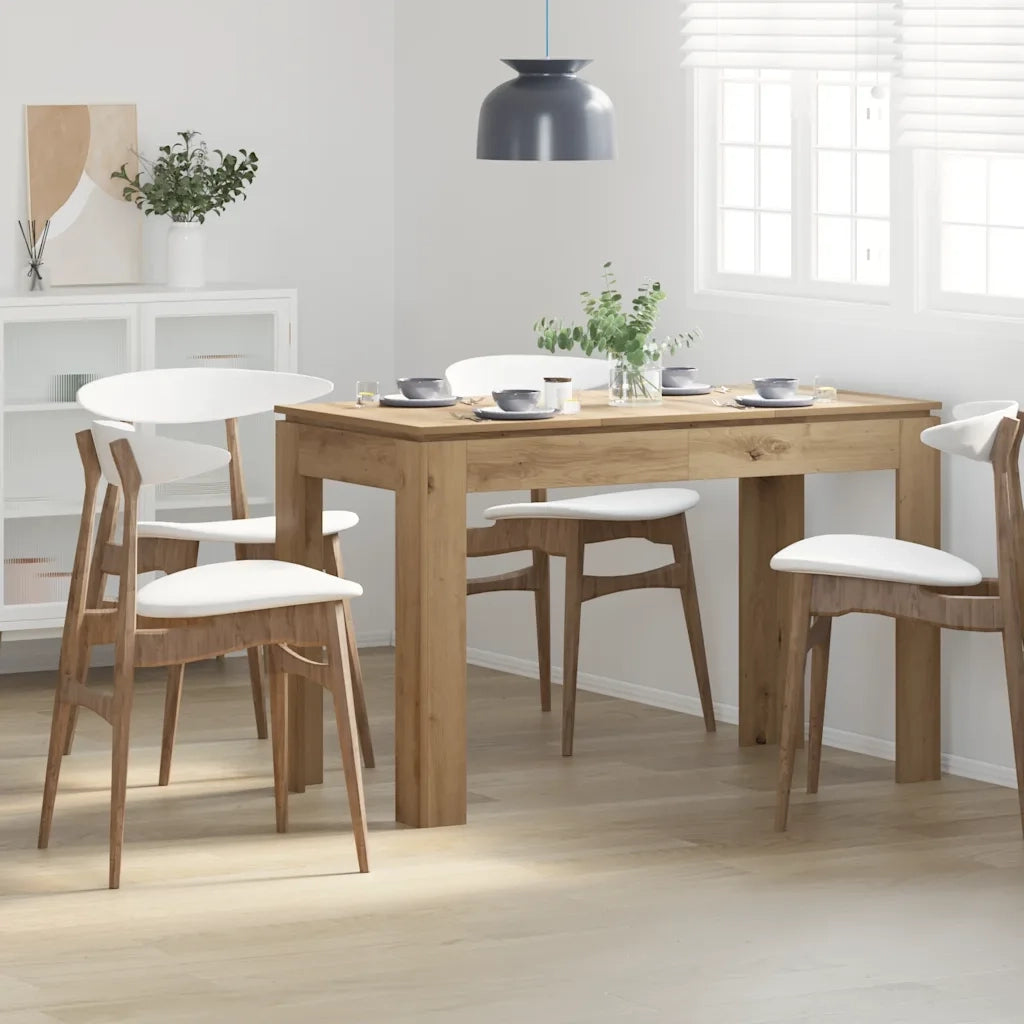 Tavolo da Pranzo Rovere Artigianale 120x60x76 cm in Truciolato 855903