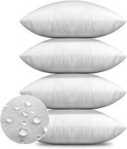 Set di cuscinetti quadrati per interni - impermeabili - confezione da 4 - bianchi - 45x45 cm