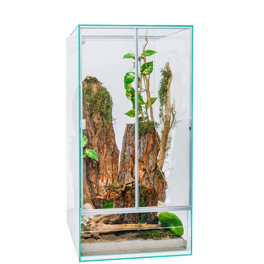 AQL High Terrarium - terrario in vetro a sviluppo verticale Dimensioni: cm45x45x90h