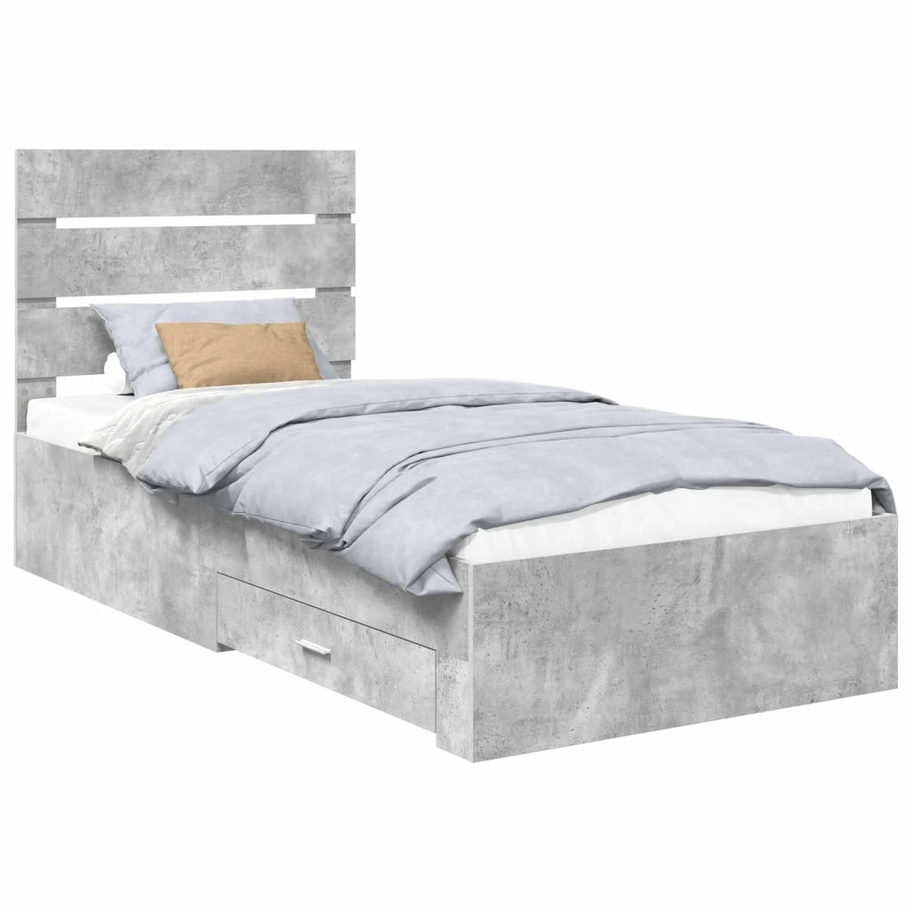 Struttura del letto-Giroletto Grigio Certo e Argento 70 x 190 cm 509656