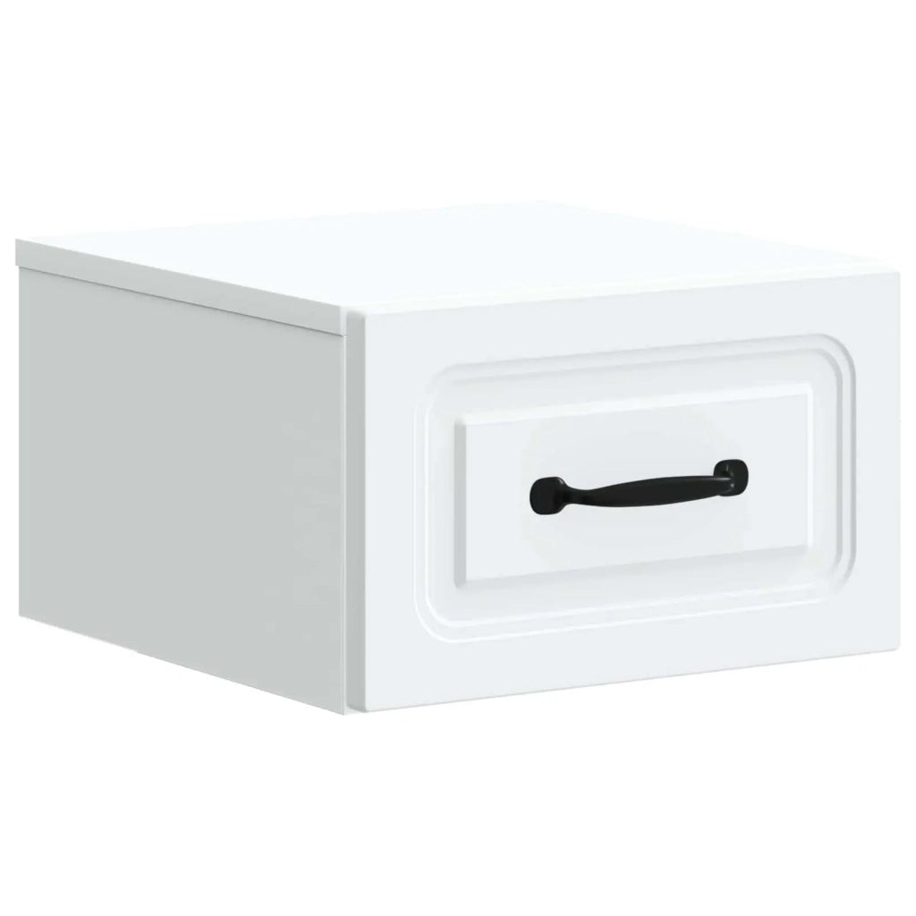 Mobiletto da notte a muro 2 pcs Bianco 34,5 x 33 x 20 cm 899276