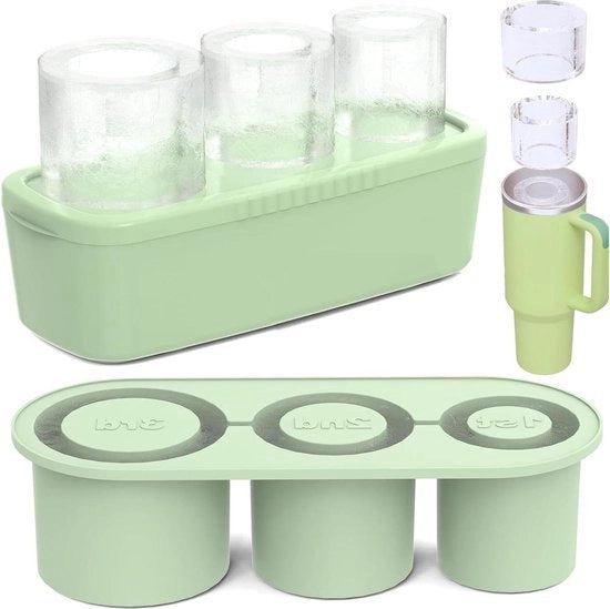 Igloo in forma di cubetti 3 contenitori grandi con coperchio BPA-free scatola per cubetti di ghiaccio adattabile a bicchieri da 100 ml sicuro e salutare