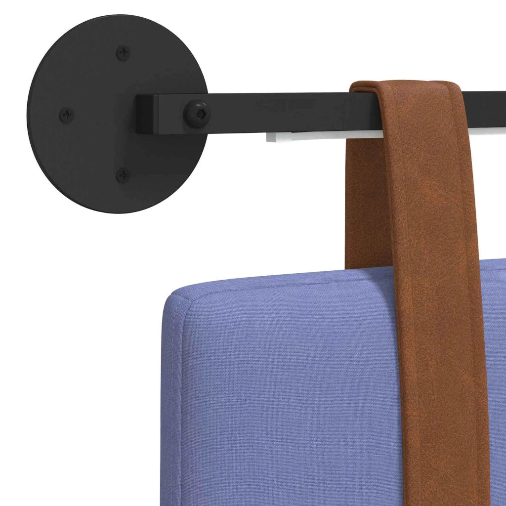 Testiera | Testata sospesa Con luce LED Blu jeans PU Antico