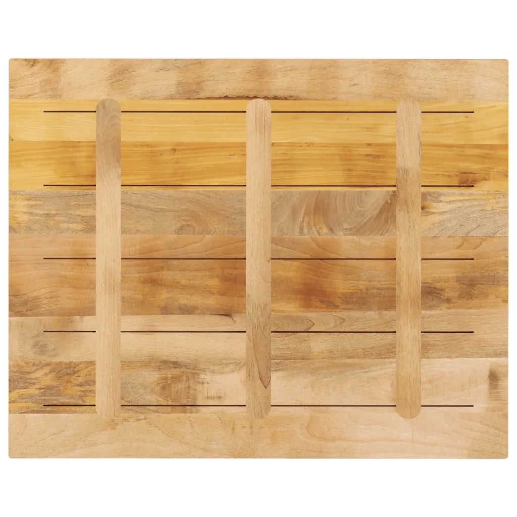 Piano per Tavolo 90x80x2,5 cm Rettangolare Legno Mango Grezzo 371351