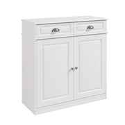 SoBuy | Scarpiera salvaspazio slim bianca con 2 porte | Mobile ingresso con 2 cassetti | Scarpiera armadio | Capacità di carico 74 kg | FSB104-W