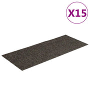 Tappetini per scale autoadesivi 15 pz | Gradini per Scale 60x25 cm antracite rettangolari
