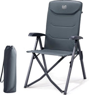 Sedile da campeggio pieghevole con schienale alto - piccola dimensione del pacco - sedia da campeggio 150 kg - 4 posizioni regolabili - con borsa - sedia da giardino balcone camper blu