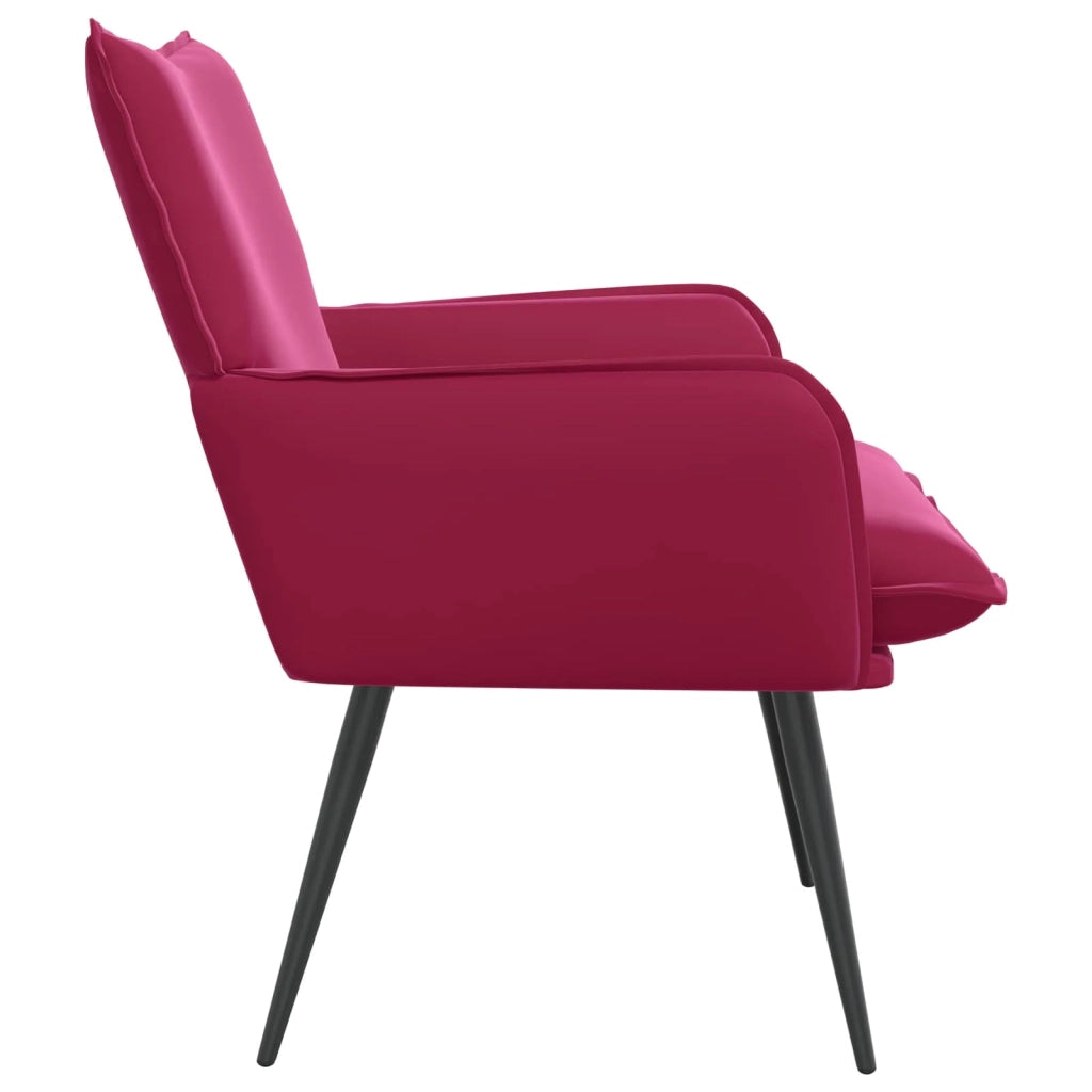 Poltrona Rosso Vino Velluto 42047728