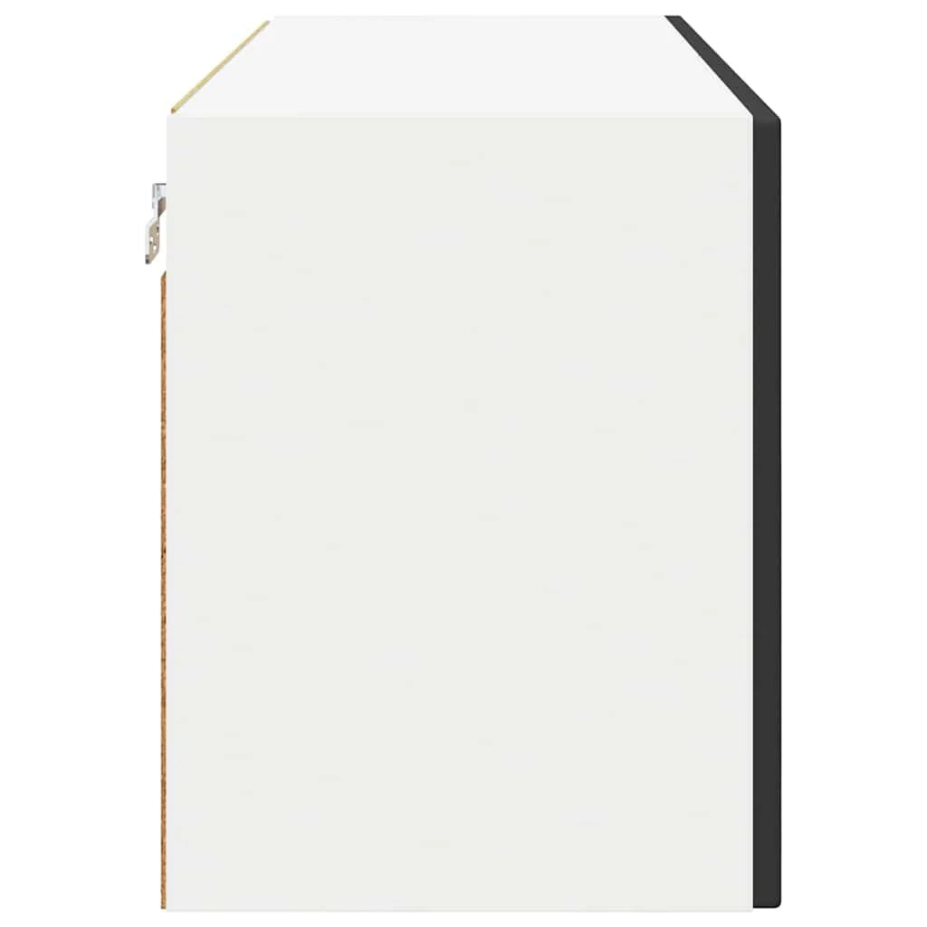 Mobile da cucina moderno a parete con 2 ripiani 80 x 31 x 40 cm legno composito nero 02_0054291