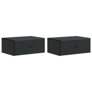 Mobiletto da notte a muro 2 pcs Nero 49 x 34,5 x 20 cm 899128