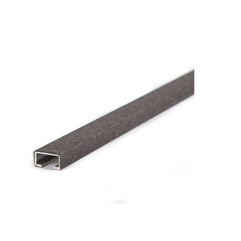 Listello testa piatta in alluminio decorato metri 2 : Modello - 15X8MM, Colore - Argento