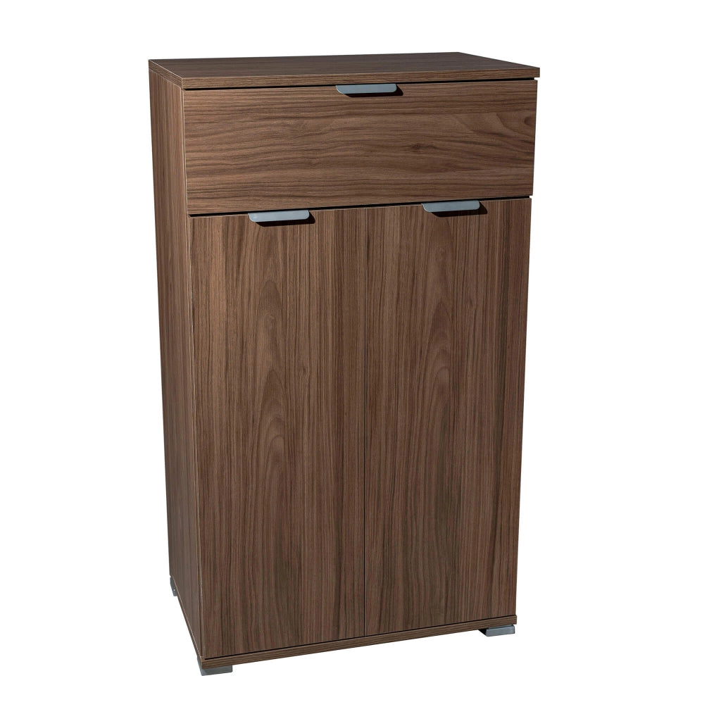 Armadietto da Bagno con due ante e un cassetto in Legno Composito cm 60x38x103 - SILAS