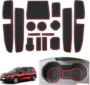 Materassini antiscivolo compatibili con Dacia Jogger 2021-2024, tappeti di gomma per portiere (rosso)